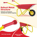 Costzon Kids Wheelbarrow with All-Terrain Wheels-Red