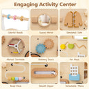 Wooden Push Walker 13-in-1 Activity Center with Storage