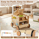 Wooden Push Walker 13-in-1 Activity Center with Storage by LJGDeals
