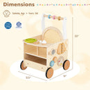 Wooden Push Walker 13-in-1 Activity Center with Storage by DirectDeals