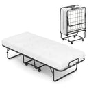 Cot Size Folding Bed Frame with Memory Foam Mattress and Metal Frame by LJGDeals