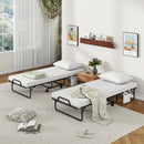 Space-Saving Narrow Twin Rollaway Bed with Pillow and Side Organizer Pocket