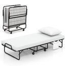 Cot Size Folding Bed with Memory Foam Mattress and Pillow by LJGDeals