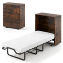 Movable Murphy Bed with Wheels Foldable Cot with Mattress by DirectDeals