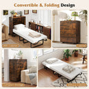 Cot Size Murphy Bed with Foldable Bed and Lockable Wheels by LJGDeals
