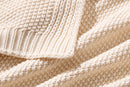 Seed Stitch Cotton Throw Blanket