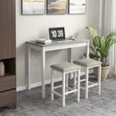 Counter-Height Dining Table and 2 Upholstered Bar Stools by LJGDeals
