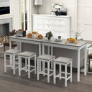 Counter-Height Dining Table and 2 Upholstered Bar Stools by LJGDeals