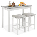 Counter-Height Dining Table and 2 Upholstered Bar Stools by LJGDeals