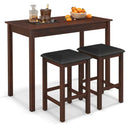 Counter-Height Dining Table and 2 Upholstered Bar Stools by LJGDeals