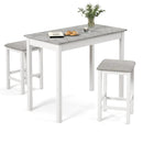Counter-Height Dining Table and 2 Upholstered Bar Stools by LJGDeals