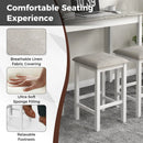 Counter-Height Dining Table and 2 Upholstered Bar Stools by LJGDeals