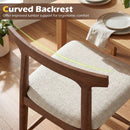 Counter Height Bar Stools 24 Inch Solid Wood Kitchen Island Chairs with Curved Backs by LJGDeals