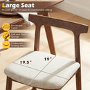 Counter Height Bar Stools 24 Inch Solid Wood Kitchen Island Chairs with Curved Backs by LJGDeals
