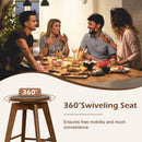 2 Set of 24.5 Inch Counter Height Bar Stool with Rubber Wood Frame by LJGDeals
