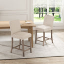 Counter Height Bar Stools Set of 2 with Back and Footrest