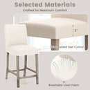 Counter Height Bar Stools Set of 2 with Back and Footrest by LJGDeals