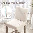 Counter Height Bar Stools Set of 2 with Back and Footrest by LJGDeals