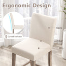 Counter Height Bar Stools Set of 2 with Back and Footrest