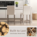 Counter Height Bar Stools Set of 2 with Back and Footrest by LJGDeals
