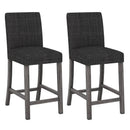 Counter Height Bar Stools Set of 2 with Back and Footrest by LJGDeals