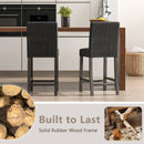 Counter Height Bar Stools Set of 2 with Back and Footrest by LJGDeals