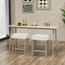 Modern Counter Height Bar Stools Set of 2 with Rubber Wood Legs by LJGDeals