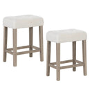 Modern Counter Height Bar Stools Set of 2 with Rubber Wood Legs by LJGDeals
