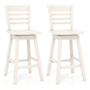 Counter Height Barstools Set of 2 with Footrest for Kitchen Island Bar-Walnut by DirectDeals