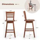 Counter Height Barstools Set of 2 with Footrest for Kitchen Island Bar by LJGDeals