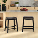 26 Inch Counter Height Bar Stool Set of 2 with Upholstered Seat by LJGDeals