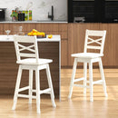 Swivel 24-Inch Counter Height Stool Set of 2 with Inclined Backrest by LJGDeals