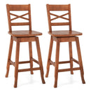 Swivel 24-Inch Counter Height Stool Set of 2 with Inclined Backrest by LJGDeals