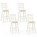 Swivel 24-Inch Counter Height Stool Set of 2 with Inclined Backrest by LJGDeals