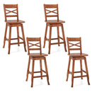 Swivel 24-Inch Counter Height Stool Set of 2 with Inclined Backrest by LJGDeals