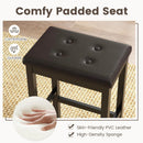 24 Inch Bar Stools with Padded Seat Footrest and Rubber Wood Frame by LJGDeals