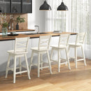 Swivel 24-Inch Counter Height Stool Set of 2 with Inclined Backrest by LJGDeals