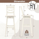 Swivel 30-Inch Bar Height Stool Set of 2 with Footrest by LJGDeals