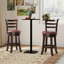 Counter Height Swivel Barstools Set of 2 with Faux Leather Seat and Wrap-around Footrest by LJGDeals