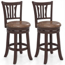 Counter Height Swivel Bar Stools Set of 2 with Back and Solid Rubber Frame by LJGDeals