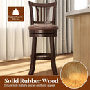 Counter Height Swivel Bar Stools Set of 2 with Back and Solid Rubber Frame by LJGDeals