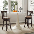 Counter Height Swivel Bar Stools Set of 2 with Back and Solid Rubber Frame by LJGDeals