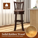 Counter Height Swivel Bar Stools Set of 2 with Back and Solid Rubber Frame by LJGDeals
