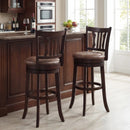 Counter Height Swivel Bar Stools Set of 2 with Back and Solid Rubber Frame by LJGDeals