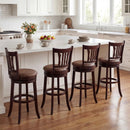 Counter Height Swivel Bar Stools Set of 2 with Back and Solid Rubber Frame by LJGDeals