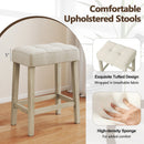 Counter Height Table with 3 Stools and 4-Piece Breakfast Nook Bar Set-Gray