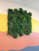 Country Fern Artificial Vertical Garden Green Wall Panel 40×40in 11 SQ FT – UV Resistant – Commercial Grade by Designer Plants USA