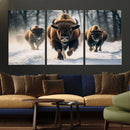 Cow Bighorn Wall Art Canvas Print – Longhorn Texas Large