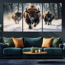 Cow Bighorn Wall Art Canvas Print – Longhorn Texas Large