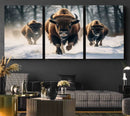 Cow Bighorn Wall Art Canvas Print – Longhorn Texas Large